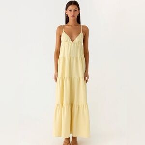 NWT PEPPERMAYO Lotty Linen Maxi Dress Size 2